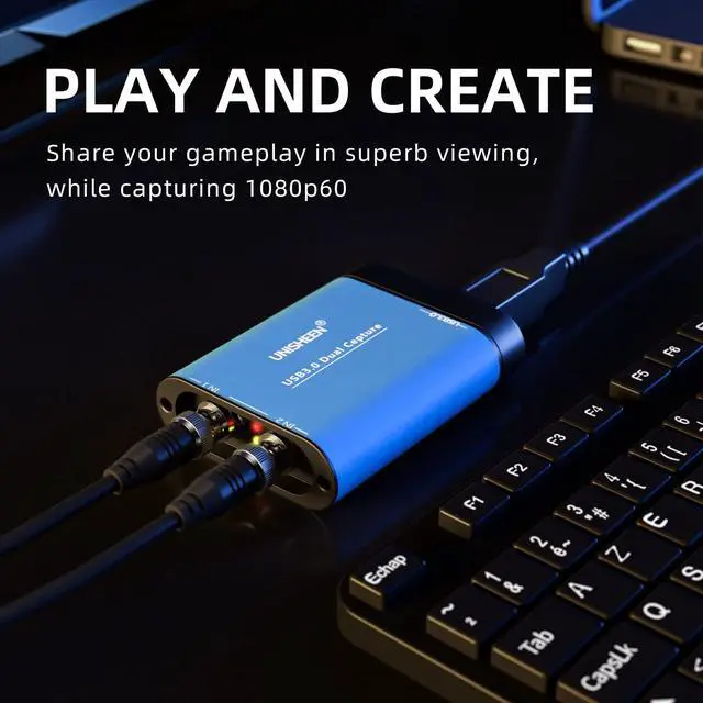 Alt view image 2 of 7 - USB 3.0 SDI Dual Input Capture Card, 1080P Video Broadcast Game Live Stream, SDI to USB 3.0 HD Live Streaming Video Grabber Converter Free Driver