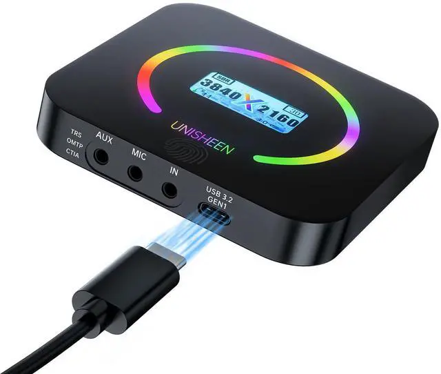 Main image of USB 3.2 4K60 Game Capture Card - 1080P 240 FPS & HDR VRR Passthrough, Near-Zero Latency, OBS Certified, Plug & Play - Record & Stream with PC, PS5, Switch