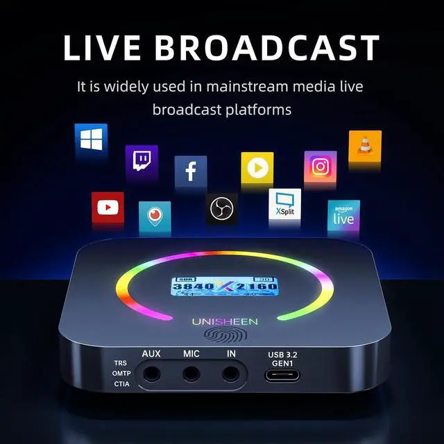 Alt view image 6 of 7 - USB 3.2 4K60 Game Capture Card - 1080P 240 FPS & HDR VRR Passthrough, Near-Zero Latency, OBS Certified, Plug & Play - Record & Stream with PC, PS5, Switch