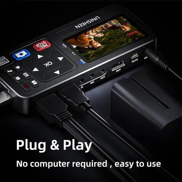 Alt view image 6 of 7 - 4K Capture Box-1080P 60FPS Video to Digital Converter 4K HDMI/CVBS/VGA/YPBPR Inputs Video Recorder Capture from VCR, DVD, VHS Tapes, Hi8, Camcorders, Gaming Systems