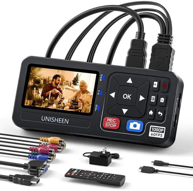 Main image of 4K Capture Box-1080P 60FPS Video to Digital Converter 4K HDMI/CVBS/VGA/YPBPR Inputs Video Recorder Capture from VCR, DVD, VHS Tapes, Hi8, Camcorders, Gaming Systems