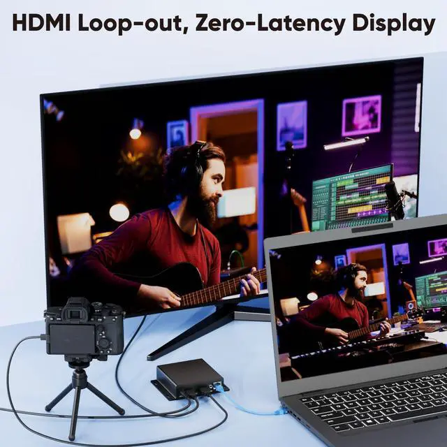 Alt view image 5 of 6 - 1080p60 PoE HDMI Video Encoder, 4K60 Input with Lossless Loop-Out, H.265/H.264 Live Streaming Encoder, HDMI to RTSP/RTMP/SRT/HLS/WebRTC for YouTube Facebook Twitch, ONVIF & Browser Setup