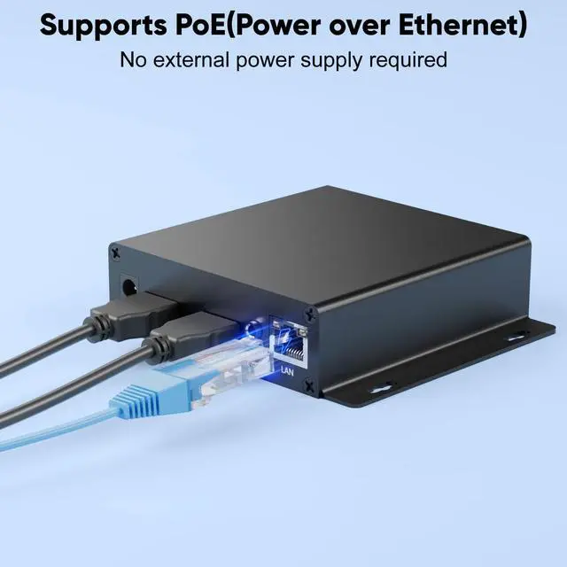 Alt view image 6 of 6 - 1080p60 PoE HDMI Video Encoder, 4K60 Input with Lossless Loop-Out, H.265/H.264 Live Streaming Encoder, HDMI to RTSP/RTMP/SRT/HLS/WebRTC for YouTube Facebook Twitch, ONVIF & Browser Setup
