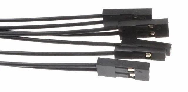 Alt view image 4 of 7 - Motherboard Extension Cable Set 22AWG Silver Plated Cable Gold-Plated Plug Power SW Power LED HDD LED Reset SW Four Kinds Extension for PC DIY (0.4 Meters, Black)