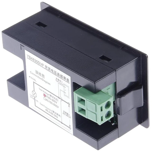 Alt view image 7 of 7 - Digital AC Voltmeter AC 80-300V Frequency Counter 45.0-65.0Hz LCD Display Voltage Frequency 2 in 1 Meter Tester