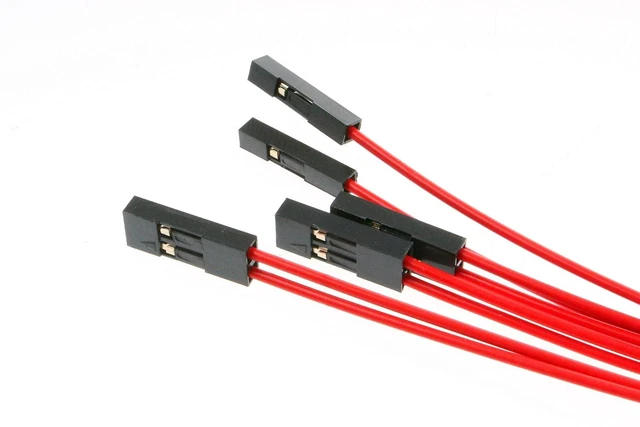 Alt view image 6 of 6 - Motherboard Extension Cable Set 22AWG Silver Plated Cable Gold-Plated Plug Power SW Power LED HDD LED Reset SW Four Kinds Extension for PC DIY (0.3 Meters, Red)