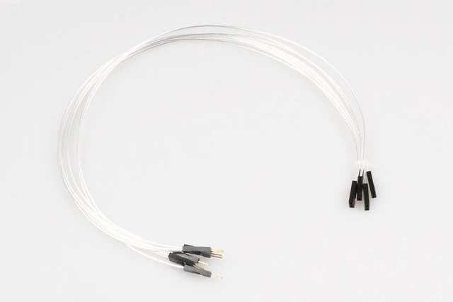 Alt view image 6 of 6 - Motherboard Extension Cable Set 22AWG Silver Plated Cable Gold-Plated Plug Power SW Power LED HDD LED Reset SW Four Kinds Extension for PC DIY (0.4 Meters, Silver)