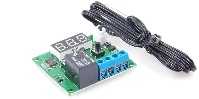 Alt view image 7 of 7 - Digital Temperature Controller Module -58 to +257 Temperature Control Switch NTC Waterproof Sensor Probe - Green LED Display Suitable for kinds of temperature control system (12V)