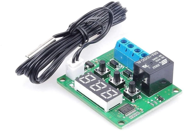 Alt view image 6 of 7 - Digital Temperature Controller Module -58 to +257 Temperature Control Switch NTC Waterproof Sensor Probe - Green LED Display Suitable for kinds of temperature control system (12V)