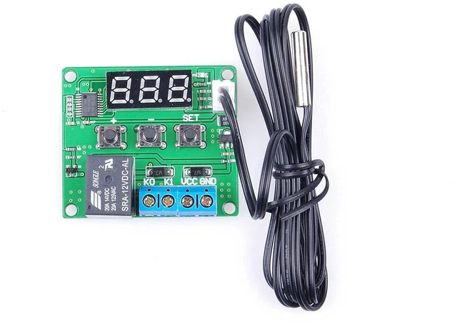 Alt view image 5 of 7 - Digital Temperature Controller Module -58 to +257 Temperature Control Switch NTC Waterproof Sensor Probe - Green LED Display Suitable for kinds of temperature control system (12V)