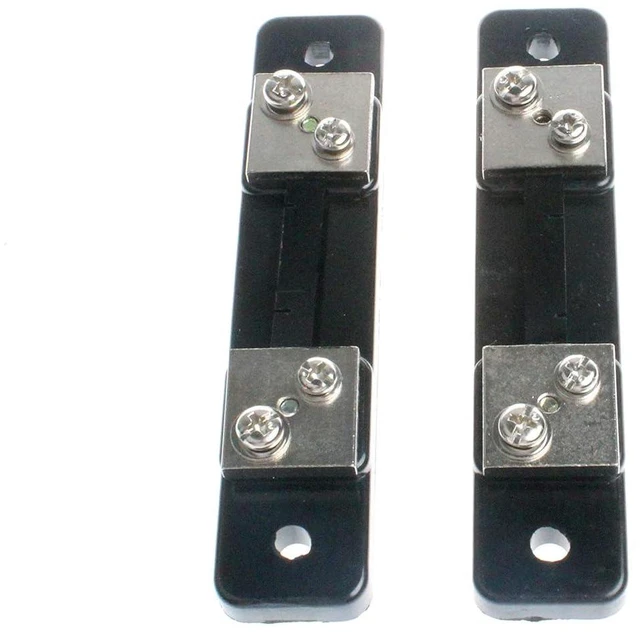 Alt view image 3 of 5 - 50 Amps 75mV Metal Shunt Resistor External Shunt for Current Ammeter Analog Panel Meter (Pack of 2)