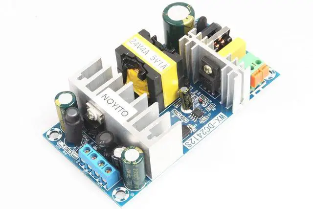 Alt view image 2 of 6 - AC to DC Isolated Power Supply Module DC 24V 4A 5V 1A Dual Output Power AC 120V (90-256V) 50-60Hz to 24V 5V 120W Industrial Power Module (Dual Output 24V 4A, 5V 1A, Blue)