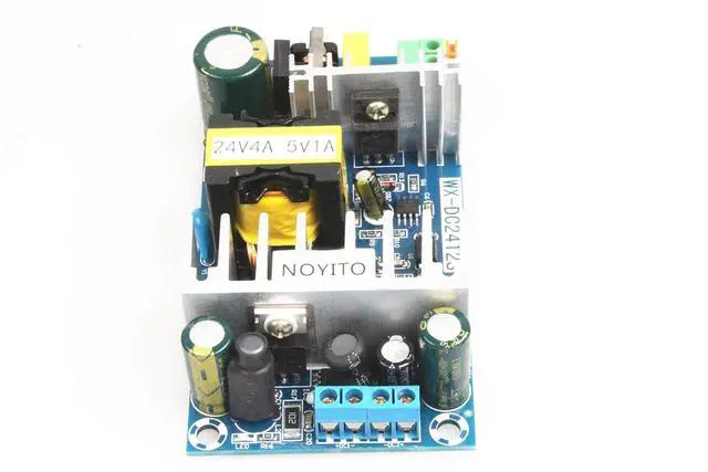 Alt view image 3 of 6 - AC to DC Isolated Power Supply Module DC 24V 4A 5V 1A Dual Output Power AC 120V (90-256V) 50-60Hz to 24V 5V 120W Industrial Power Module (Dual Output 24V 4A, 5V 1A, Blue)