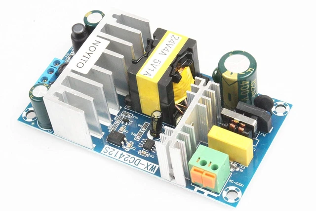 Alt view image 4 of 6 - AC to DC Isolated Power Supply Module DC 24V 4A 5V 1A Dual Output Power AC 120V (90-256V) 50-60Hz to 24V 5V 120W Industrial Power Module (Dual Output 24V 4A, 5V 1A, Blue)