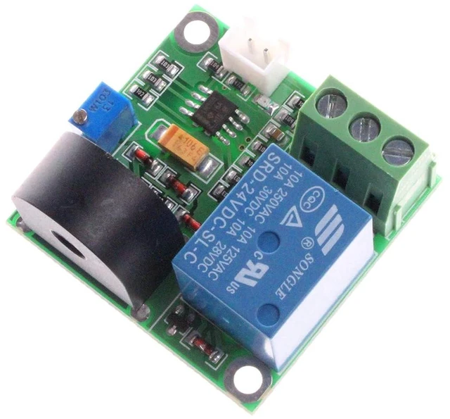 Alt view image 7 of 7 - 0-5A AC Current Detection Sensor Module Switch Output (DC 5V, Green)