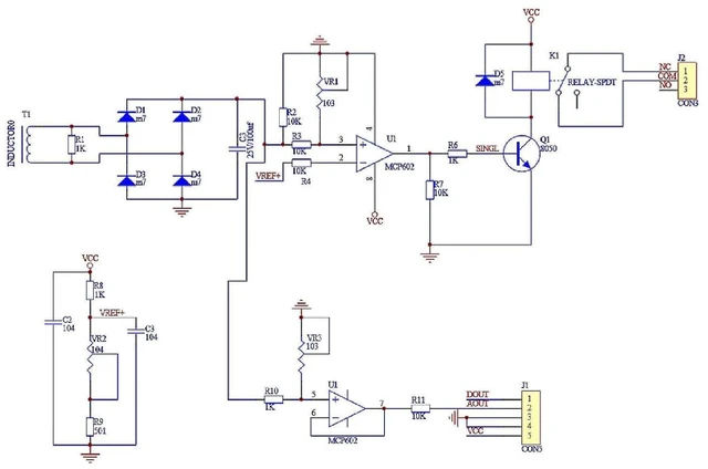 Alt view image 3 of 7 - 0-5A AC Current Detection Sensor Module Switch Output (DC 5V, Green)