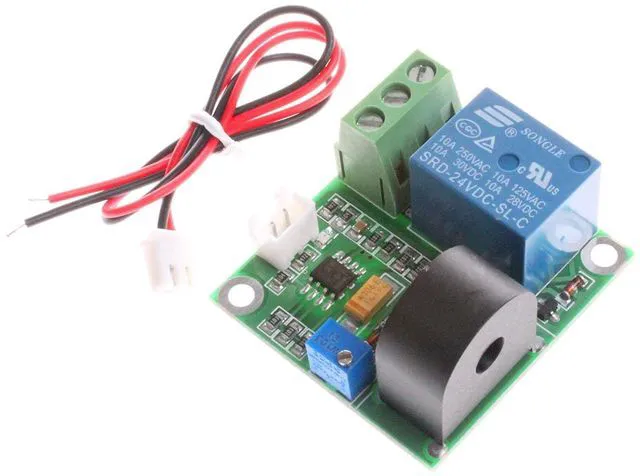 Alt view image 5 of 7 - 0-5A AC Current Detection Sensor Module Switch Output (DC 24V, Green)
