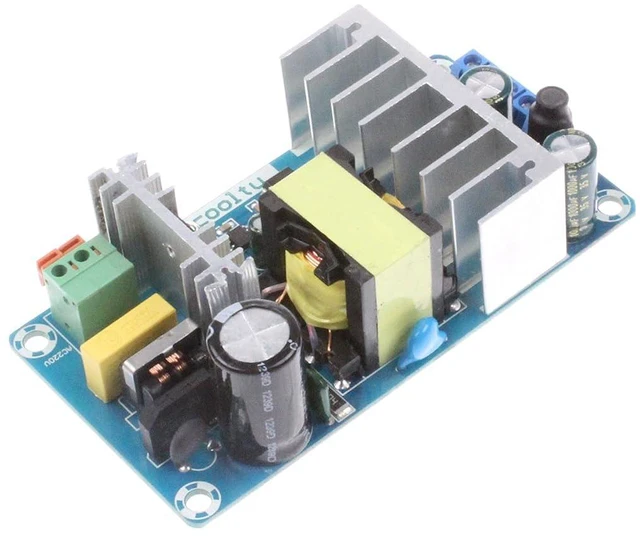 Alt view image 4 of 6 - AC to DC Power Supply Module DC 24V 4A 12V 1A Dual Output AC 120V 100-260V to 24V 12V 100W Industrial Power Module (Dual Output 24V 4A, 12V 1A, Blue)