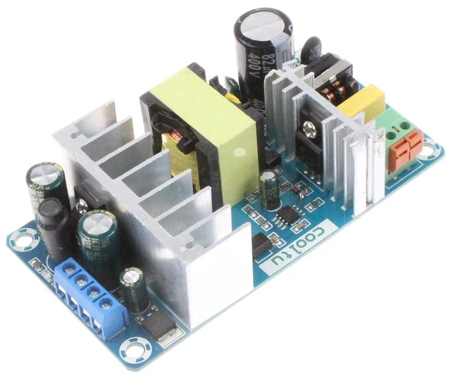 Alt view image 5 of 6 - AC to DC Power Supply Module DC 24V 4A 12V 1A Dual Output AC 120V 100-260V to 24V 12V 100W Industrial Power Module (Dual Output 24V 4A, 12V 1A, Blue)