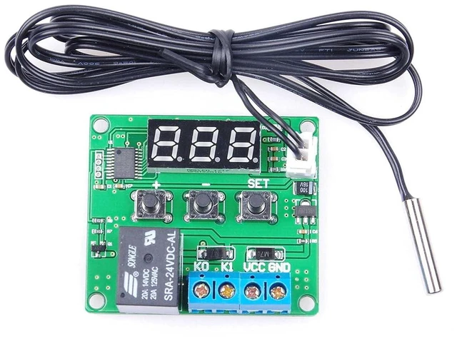 Alt view image 5 of 7 - Digital Temperature Controller Module -58 to +257 Temperature Control Switch NTC Waterproof Sensor Probe - Green LED Display Suitable for kinds of temperature control system (24V)