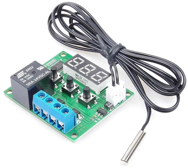 Alt view image 6 of 7 - Digital Temperature Controller Module -58 to +257 Temperature Control Switch NTC Waterproof Sensor Probe - Green LED Display Suitable for kinds of temperature control system (24V)