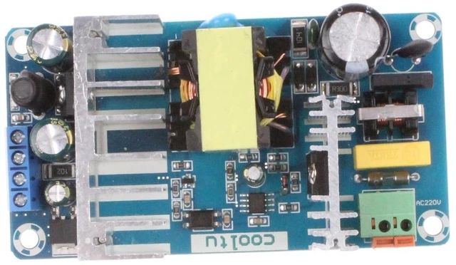 Alt view image 6 of 6 - AC to DC Power Supply Module DC 24V 4A 12V 1A Dual Output AC 120V 100-260V to 24V 12V 100W Industrial Power Module (Dual Output 24V 4A, 12V 1A, Blue)
