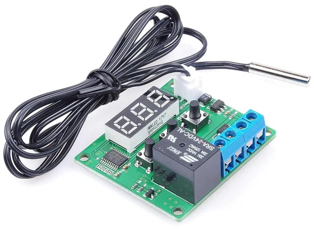Alt view image 7 of 7 - Digital Temperature Controller Module -58 to +257 Temperature Control Switch NTC Waterproof Sensor Probe - Green LED Display Suitable for kinds of temperature control system (24V)