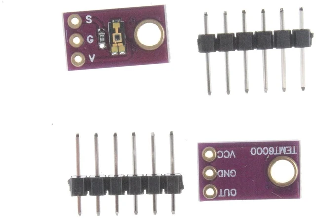 Alt view image 4 of 6 - TEMT6000 Light Sensor Module Ambient Light Sensor Module Analog Light Intensity Module Visible Light Sensor Module Pack of 2