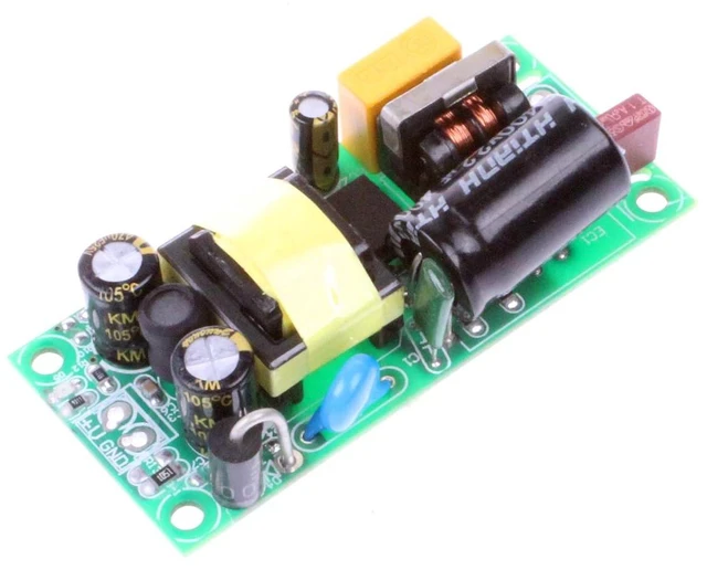 Alt view image 3 of 6 - AC to DC Precision Buck Power Supply Module AC 120V 100V-264V to 12V 1A 1000mA Isolated Step-Down DC Module (12V 1A, Green)