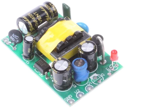 Alt view image 3 of 7 - AC to DC Precision Buck Power Supply Module AC 120V 100V-264V to 5V 1.5A 1500mA Isolated Step Down DC Module (5V 1.5A) Green