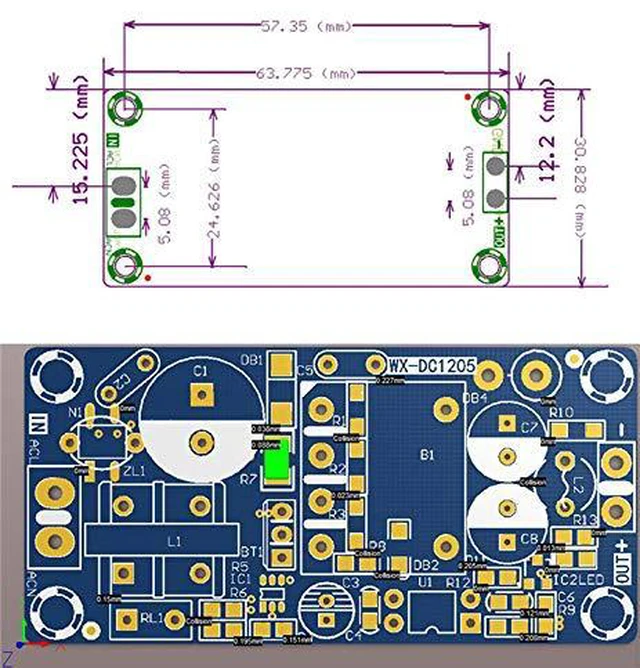 Alt view image 2 of 7 - AC to DC Isolated Power Supply Module AC 120V 85V - 264V to DC 12V 1A 12W Peak 12V 2A 24W Max Power Module with Overvoltage Overload Short-Circuit Protection (12V 1A, Peak 2A)