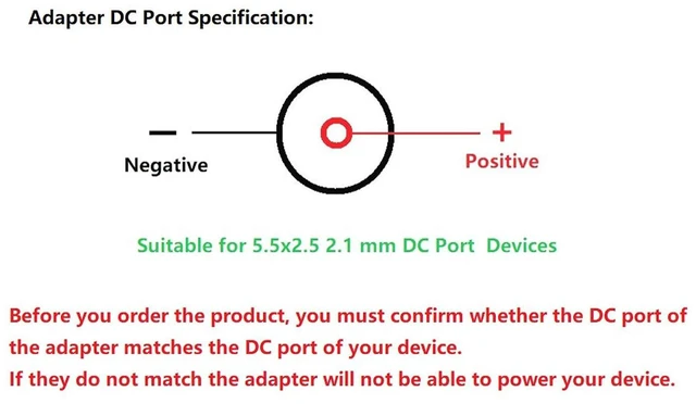 Alt view image 3 of 7 - 12.6V 1A Power Adapter Li-ion Battery Charger with LED Indicator DC 5.5x2.5mm & 2.1mm Port Suitable for 11.1V 12.6V 3-String Lithium Battery Pack