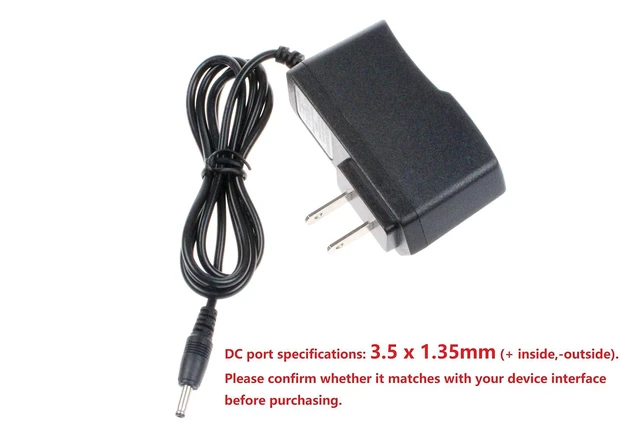 Alt view image 2 of 6 - AC to DC 4.5V 1A 1000mA Adapter Converter AC120V 100-240V to 4.5V Power Supply DC Port 3.5 x1.35mm Wire Length 4.9 ft (Pack of 2)
