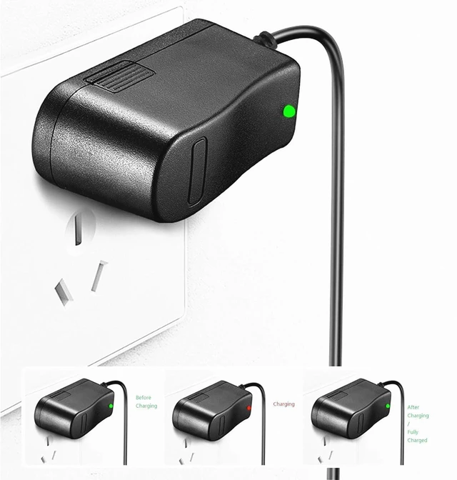 Alt view image 2 of 7 - 8.4V 1A Power Adapter Li-ion Battery Charger with LED Indicator DC 5.5x2.5mm & 2.1mm Port Suitable for 7.2V 7.4V 8.4V 2-String Lithium Batteries (Pack of 2)