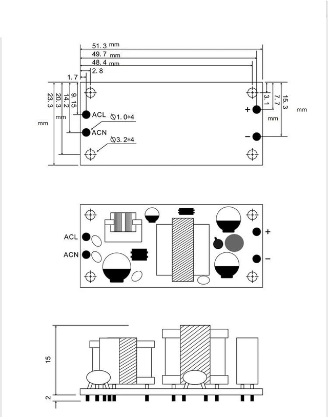 Alt view image 7 of 7 - AC to DC Precision Buck Power Supply Module AC 120V 220V (100V-264V) to 5V 1A 5 Watts with Indicator Light Isolated Step-Down Power Module - Upgraded Version (5V 1A)