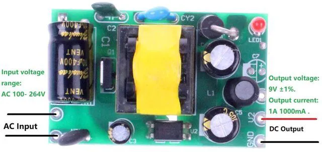 Alt view image 2 of 7 - AC to DC Precision Buck Power Supply Module AC 120V 100V-264V to 9V 1A 1000mA Isolated Step-Down DC Module (9V 1A)