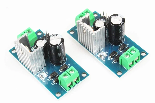 Alt view image 2 of 6 - Three-Terminal Regulator Power Supply Module 1.5A LM7805 5V LM7809 9V LM7812 12V LM7815 15V Regulator Module 3A Rectifier Filter Power Converter (Pack of 2) (DC 09V)