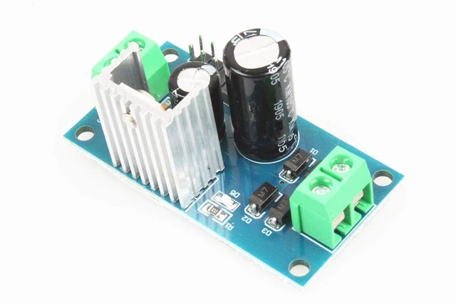 Alt view image 5 of 6 - Three-Terminal Regulator Power Supply Module 1.5A LM7805 5V LM7809 9V LM7812 12V LM7815 15V Regulator Module 3A Rectifier Filter Power Converter (Pack of 2) (DC 09V)