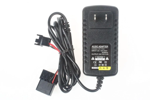 Alt view image 6 of 7 - DC 12V 2A Fan Power Adapter Fan External Power Supply Suitable for D-Port 3-Pin 4-Pin Male Female Connector Cooling Fans