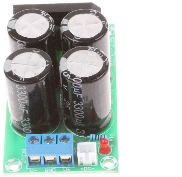Alt view image 7 of 7 - 25A Dual Power Rectifier Filter Board AC 9-17V DC ± 12-24V Power Amplifier Power Supply Rectifier Board Suitable for LM1875 TDA2030 TDA7294 LM3886 and Other Medium-Low Power Amplifier