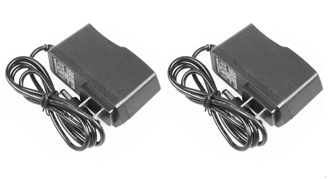 Alt view image 3 of 6 - 3V 1A Power Adapter AC110V 100-240V to DC 3.0 V 3.0W Power Supply Black DC Port 5.5x2.5mm & 2.1mm Cable Length 4.5ft (Pack of 2)