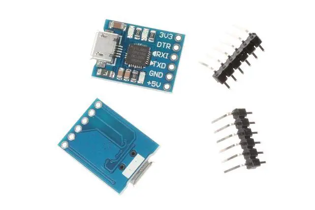 Alt view image 4 of 5 - CP2102 Micro USB to TTL Serial Module UART 6 Pin Serial Converter STC Downloader (Pack of 2)