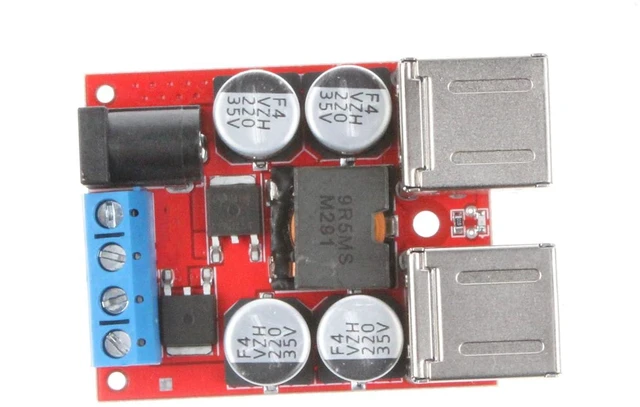 Alt view image 7 of 7 - 8A 4 USB Charger Power Supply Module DC 12V 24V 8-35V Buck to DC 5V 2A 4-Port USB for Car Charger Module 5V Device