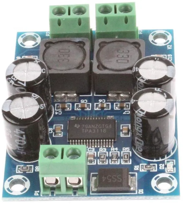 Alt view image 3 of 6 - Mini TPA3118 Digital Audio Amplifier Board Class D Mono 60W DC8-24V Power Supply
