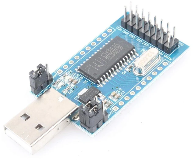 Alt view image 3 of 7 - CH341A USB Serial Port Parallel Port Converter Module USB to UART IIC SPI TTL ISP EPP MEM Parallel Converter Module