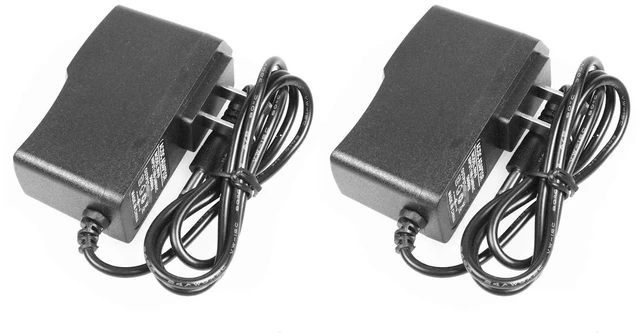 Alt view image 2 of 6 - 3V 1A Power Adapter AC110V 100-240V to DC 3.0 V 3.0W Power Supply Black DC Port 5.5x2.5mm & 2.1mm Cable Length 4.5ft (Pack of 2)