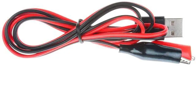 Alt view image 5 of 6 - Alligator Clip to USB Male Test Wire Adapter Red Black Wire Alligator Clip Test Cable 3.2ft (Pack of 2)