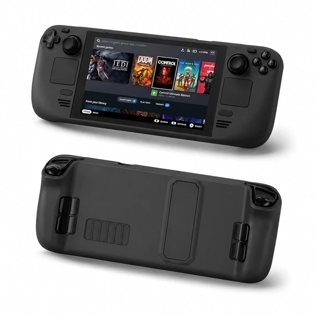 Main image of Steam Deck Case,Steam Deck OLED Case,Kickstand Protective Case for Steam Deck, Steam Deck Accessories that are to Drops, Scratches, dust, and Fingerprints-(Black)