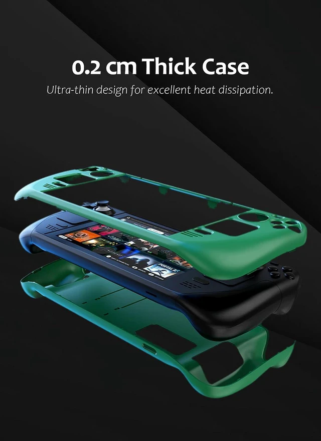 Alt view image 6 of 7 - Steam Deck Case - OLED Case with Kickstand, Drop, Scratch & Dust - Blue