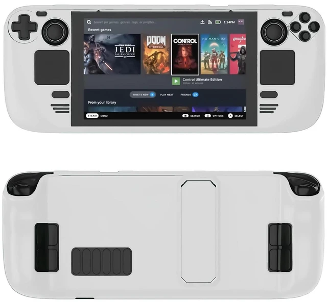 Main image of Steam Deck Case - OLED Case with Kickstand, Drop, Scratch & Dust -(White)